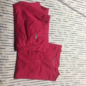 Greys Anatomy Large Pink Scrub Set